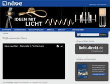 Tablet Screenshot of naeve-leuchten.com
